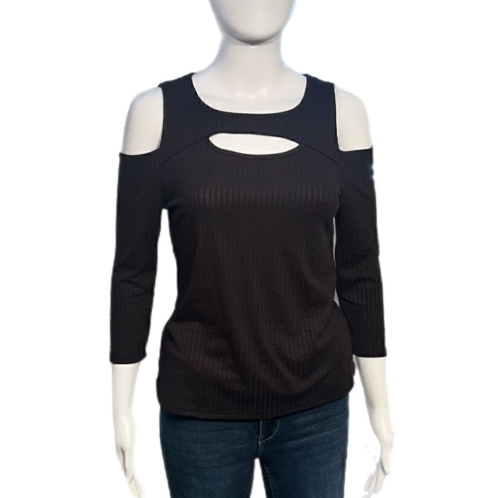 Green Envelope Keyhole Wide Rib Top